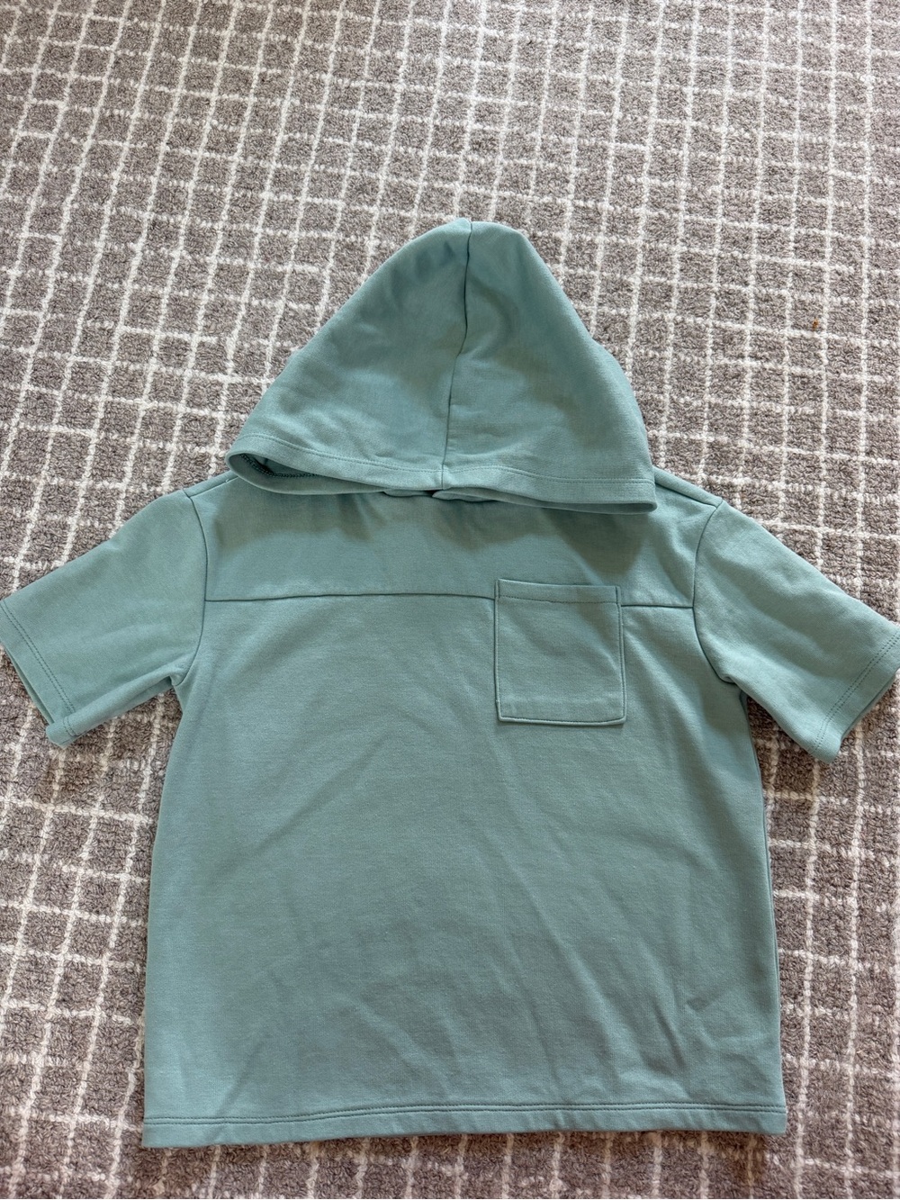 art class Mint Green Short-Sleeve Hoodie with Chest Pocket